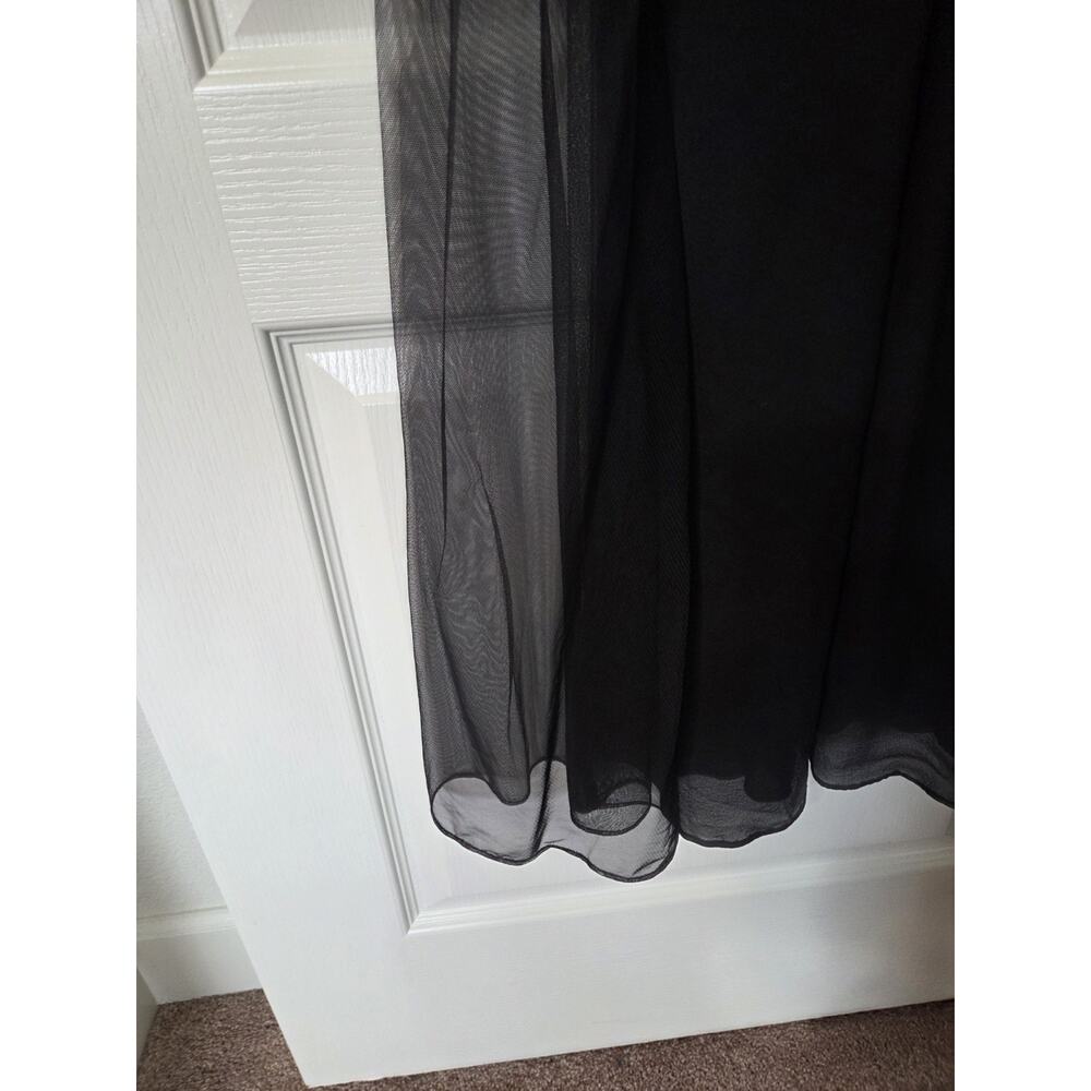Victoria's Secret 100% Silk Black Sheer Sexy Lingerie Maxi Slip, Women's Small - Picture 11 of 12